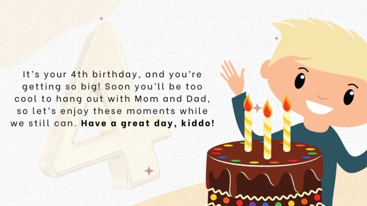 Funny Birthday Wishes for 4 Year Old Son 